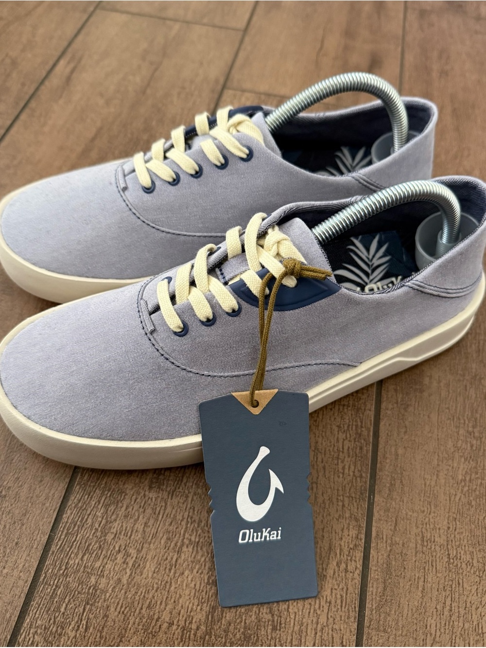 Olukai Tradewind Light Weight Canvas Comfort Sneakers Navy White Men’s Sz 8
